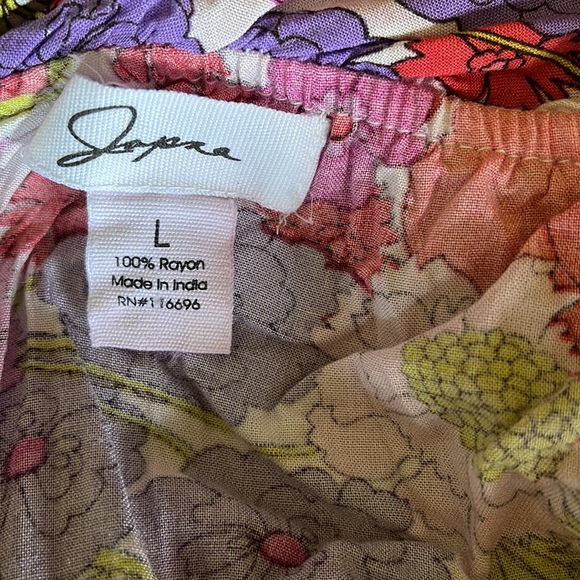 Japna Multicolor Floral Strapless Maxi Dress Size L - Picture 5 of 5